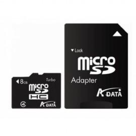 Secure Digital Card micro SDHC 8GB class4 ADATA, adaptor SD
