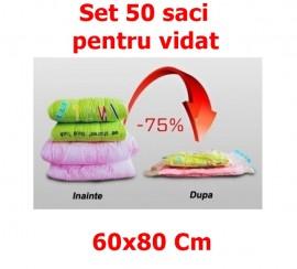 Set 50 Saci pentru Vidat - Vacuum Bags, dimensiune 60x80cm