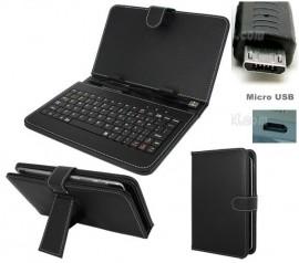 Husa tableta cu tastatura micro usb reglabila de 8 inch - Disponibila in 4 culori