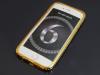 Rama de protectie / Bumper Elegant din Metal - Cu strasuri pentru iPhone 6 / 6S - Auriu 110