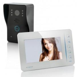 J88 Interfon Wireless Video pentru usa - Display Monitor 7 Inch, 4 x Conexiuni Video, Butoane Touch