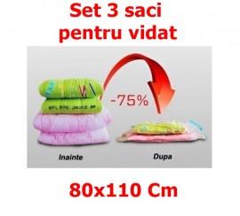 Set 3 Saci pentru Vidat - Vacuum Bags, dimensiune 80x110cm