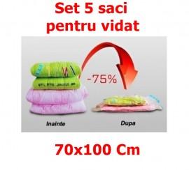 Set 5 Saci pentru Vidat - Vacuum Bags, dimensiune 70x100cm