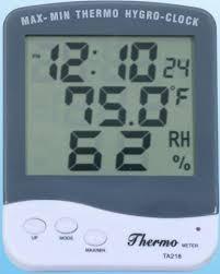 Termometru Higrometru Interior cu Ceas / Termohigrometru TA218B