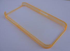 Carcasa Husa Bumper rama protectie iphone 4 / 4s   - portocaliu transparent