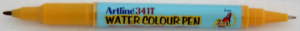 Watercolor marker ARTLINE 341T, doua capete - varfuri rotunde 0.4mm/1.0mm - ocru