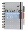 Project Book Executive A5, 125 file 80g/mp, cu spirala dubla, coperti PP, PUKKA Metallic - dictando