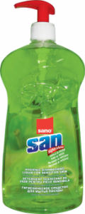Detergent lichid pentru degresarea vaselor, 1L, SANO SAN SENSITIVE CASTRAVETE&LAMAIE