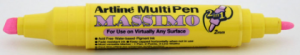 Marker universal ARTLINE Massimo, doua capete - varf rotund 2.0mm/tesit 5.0mm - roz pastel