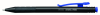 Pix PENAC X ball, cu mecanism, rubber grip, 0.7mm, corp negru cu clema colorata - scriere albastra