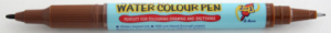 Watercolor marker ARTLINE 341T, doua capete - varfuri rotunde 0.4mm/1.0mm - maro