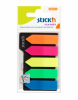 Stick index plastic transparent color 42 x 12 mm, 5 x 25 file/set, Stick"n - 5 culori neon - sageata