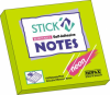 Notes autoadeziv 76 x  76 mm, 100 file, stick"n - verde neon