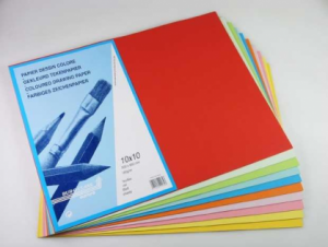 Carton color A4+, 160g/mp - 100 coli/top, AURORA Raphael -  10 culori intense