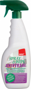 Detergent universal pentru toate suprafetele lavabile, 750 ml - SANO SPRAY&WIPE