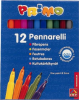 Markere morocolor pentru copii, 12 culori/cutie