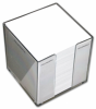 Cub hartie alba 9x9x9cm, cu suport plastic, aurora