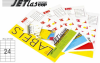 Etichete color autoadezive 24/a4, 70 x 37 mm, 25 coli/top, jetlascop -