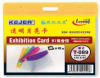 Buzunar PVC, pentru ID carduri, 128 x  91mm, orizontal, 10 buc/set, KEJEA - margine transp. color