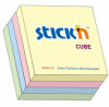 Cub notes autoadeziv 76 x 76 mm, 400 file, stick"n - 4 culori pastel