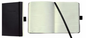Caiet lux cu elastic, coperti Softwave, A6, 97 file, Conceptum - classic negru - dictando