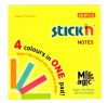 Magic notes autoadeziv 76 x  76 mm, 100 file, Stick"n Magic Notes - 4 culori neon