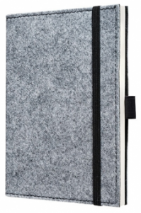Caiet lux cu elastic, coperti soft, A6(101 x 148mm), 97 file, Conceptum - pure grey - velin