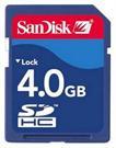 Secure digital sandisk 4gb sdhc