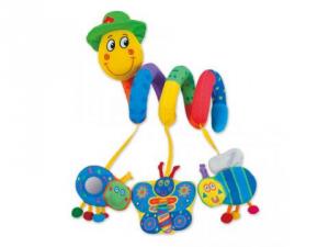 Jucarie pentru patut - carucior Wiggly Worm Galt