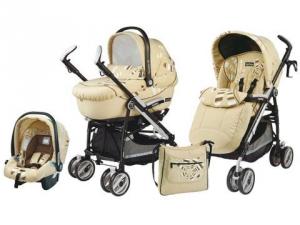 Sistem modular Pliko P3 Compact Peg Perego + Centru de joaca Insula Maimutelor Gymini Tiny Love cadou