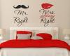 Mr. and mrs. right - sticker mesaj