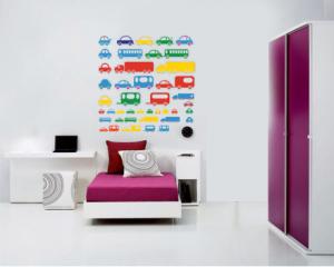 Sticker decorativ masinute diverse culori