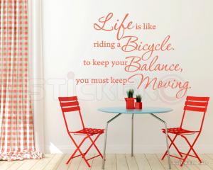 Life like a bicycle - sticker decorativ mesaj