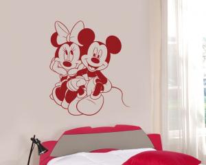 Sticker decorativ Mickey si Minnie Mouse