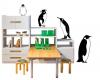 Sticker decorativ  familia de pinguini