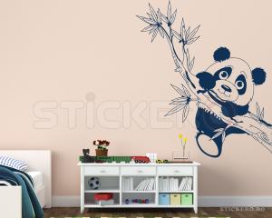 Panda pe creanga - sticker perete copii
