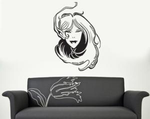 Sticker decorativ Mysterious girl