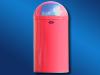 Cos push bin  50l limpio  inox rosu