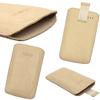 Husa konkis leather case washed beige m (iphone 4s defy desire)