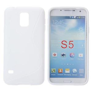 Husa Samsung Galaxy S5 silicon S-Line alb / alb (TPU)