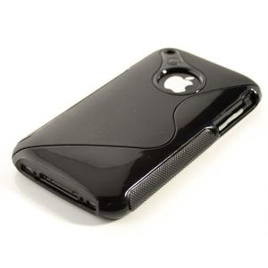 Silicon Case Apple iPhone 3G S-Line black / black (TPU)