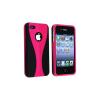 Hard case apple iphone 4 / 4s combo black / pink