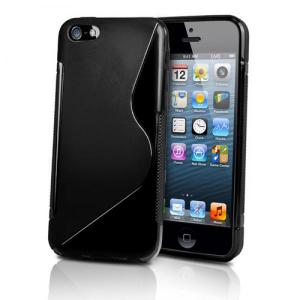 Husa Apple iPhone 5C silicon S-Line negru / negru (TPU)