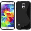 Husa samsung galaxy s5 mini g800 silicon s-line negru / negru (tpu)