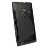 Husa nokia lumia 925 silicon s-line negru / negru (tpu)