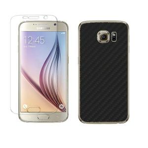 Samsung SM-920F Galaxy S6 folie de protectie carcasa 3M DI-NOC carbon negru (incl. folie ecran)