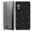 Lg e460 optimus l5 2 folie de protectie carcasa 3m carbon black (incl.