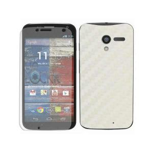 Motorola Moto X folie de protectie carcasa 3M carbon alb (incl. folie display)