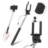 Selfie stick extensibil negru cu fir