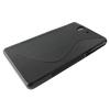 Husa sony xperia l silicon s-line negru / negru (tpu)